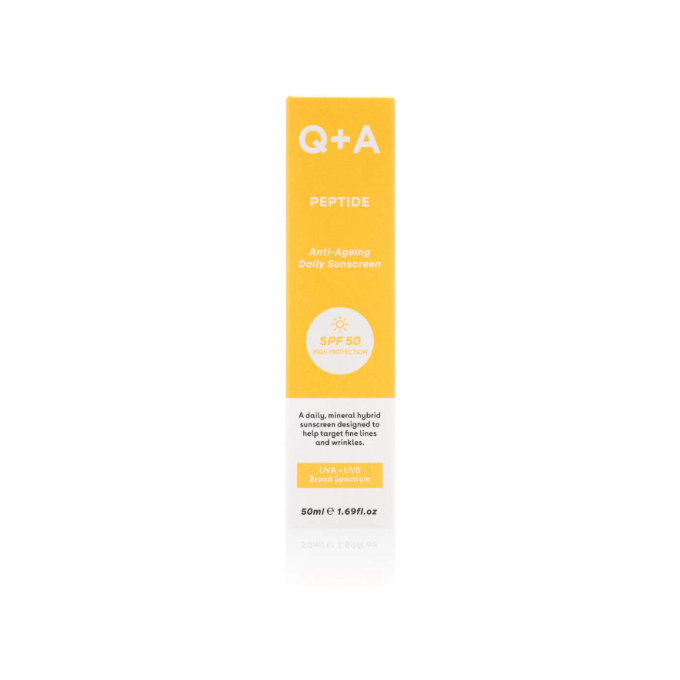 Q+A - Peptide SPF50 Anti- Ageing Facial Sunscreen