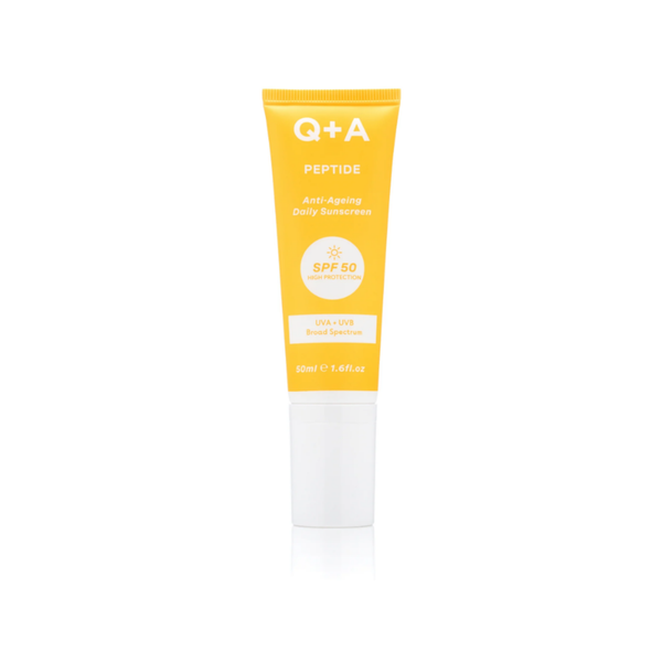 Q+A - Peptide SPF50 Anti- Ageing Facial Sunscreen