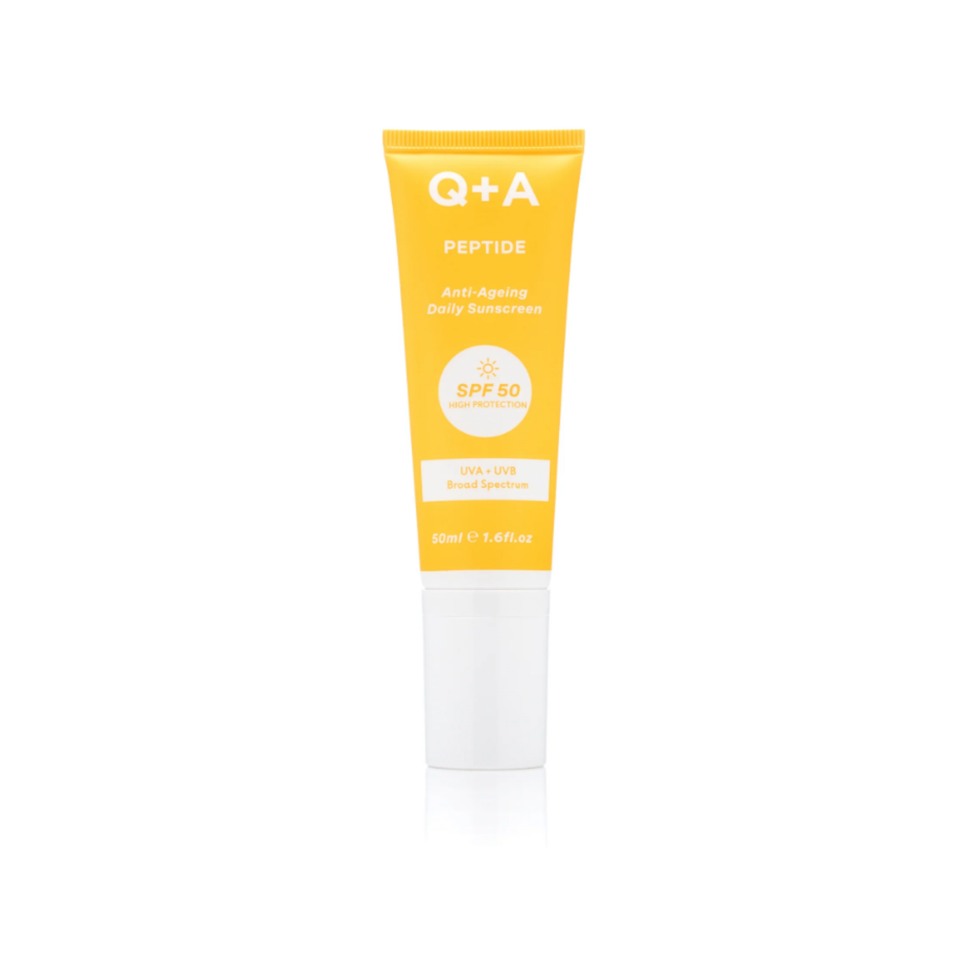 Q+A - Peptide SPF50 Anti- Ageing Facial Sunscreen