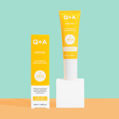 Q+A - Peptide SPF50 Anti- Ageing Facial Sunscreen