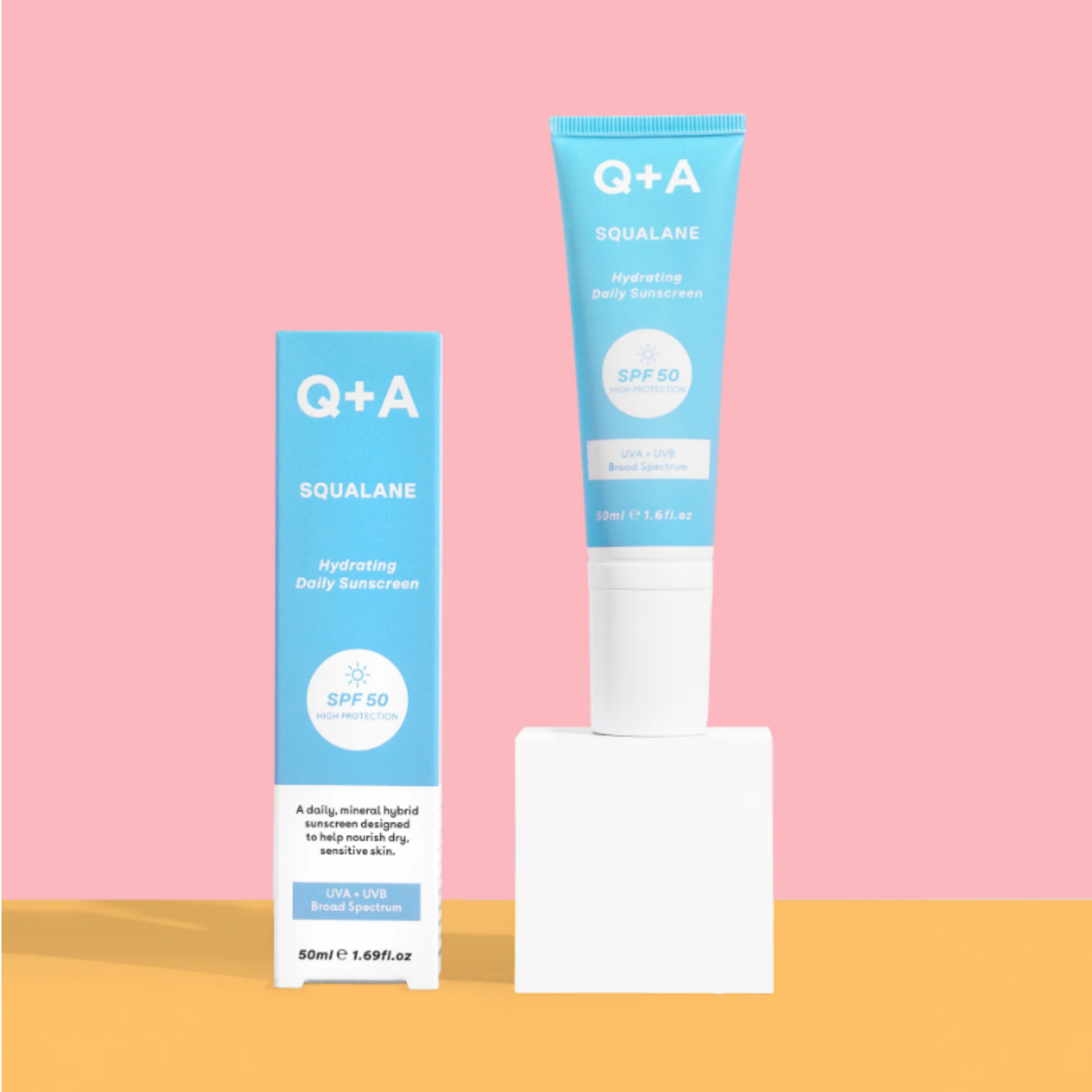 Q+A Squalane SPF50 Hydrating Facial Sunscreen