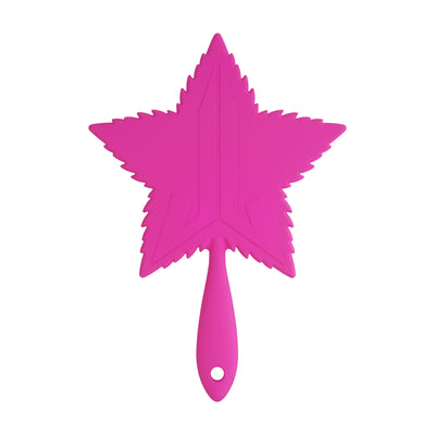 Jeffree Star Cosmetics - Pink Religion Hot Pink Leaf Hand Mirror